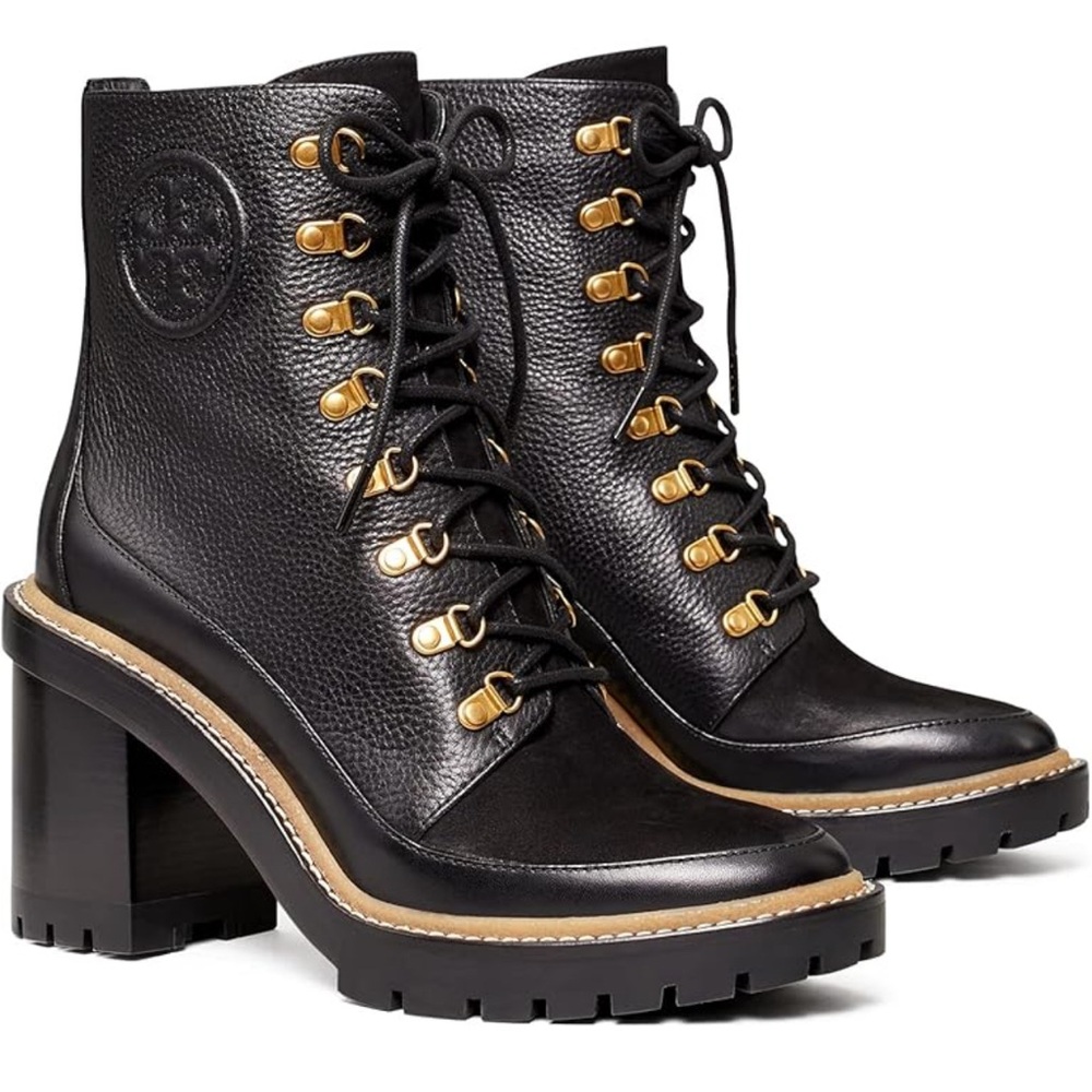 Tory Burch Miller 95mm Lug Sole Bootie Size 6 In Perfect Black New